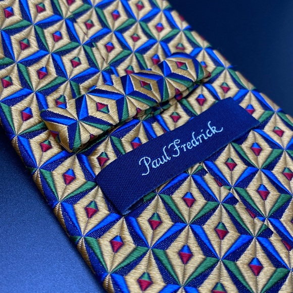 Paul Fredrick Mens Dress Tie 100% Silk Made in Italy 🇮🇹 - Picture 11 of 11